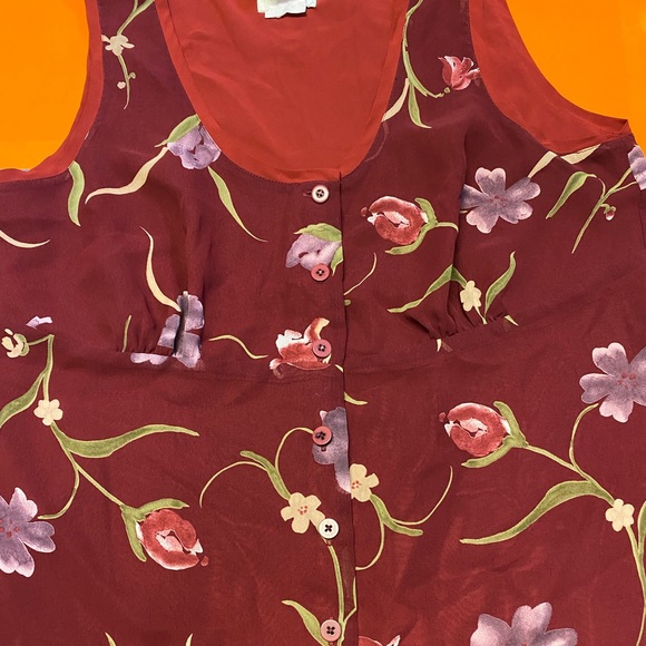 Floral Button-Down Sleeveless Dress - Picture 2 of 6